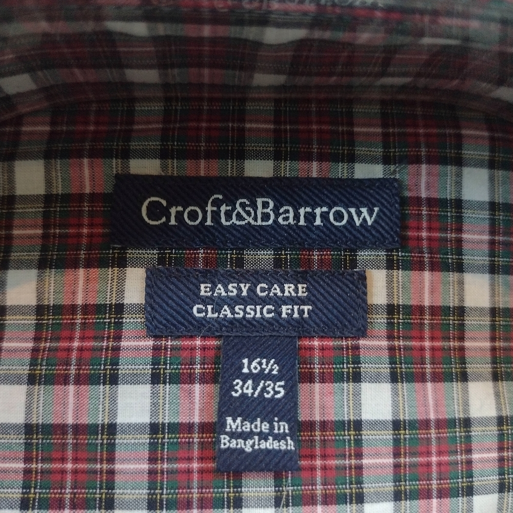 NWT Croft & Barrow Men's Easy Care Classic Fit Button Up Shirt - Picture 7 of 8